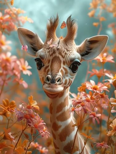 Diamond Painting Erwachsene, Giraffe Diamant Painting Bilder Tier Muster Design, DIY 5D Full Diamant Crystal Art, Mosaik Bastelset Erwachsene für Deko Wohnzimmer, Geschenke 100x135cm -yxy2506AM von YXYBBBDOU