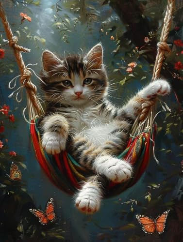 Diamond Painting Erwachsene, Katze Diamant Painting Bilder Landschaft Muster Design, DIY 5D Full Diamant Crystal Art, Mosaik Bastelset Erwachsene für Deko Wohnzimmer, Geschenke 20x30cm -yxy2506NS Diamond Painting Erwachsene, Katze Diamant Painting Bilder Landschaft Muster Design, DIY 5D Full Diamant Crystal Art, Mosaik Bastelset Erwachsene für Deko Wohnzimmer, Geschenke 20x30cm -yxy2506NS von YXYBBBDOU