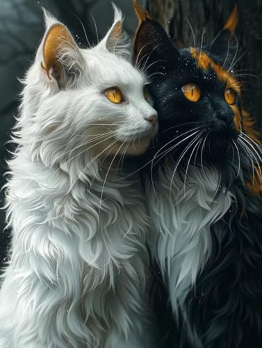 Diamond Painting Erwachsene, Katze Diamant Painting Bilder Tier Muster Design, DIY 5D Full Diamant Crystal Art, Mosaik Bastelset Erwachsene für Deko Wohnzimmer, Geschenke (100x135cm) -yxy25069O von YXYBBBDOU
