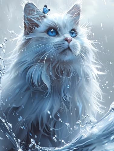 Diamond Painting Erwachsene, Katze Diamant Painting Bilder Tier Muster Design, DIY 5D Full Diamant Crystal Art, Mosaik Bastelset Erwachsene für Deko Wohnzimmer, Geschenke für Frauen 50x70cm -yxy2506WG Diamond Painting Erwachsene, Katze Diamant Painting Bilder Tier Muster Design, DIY 5D Full Diamant Crystal Art, Mosaik Bastelset Erwachsene für Deko Wohnzimmer, Geschenke für Frauen 50x70cm -yxy2506WG von YXYBBBDOU