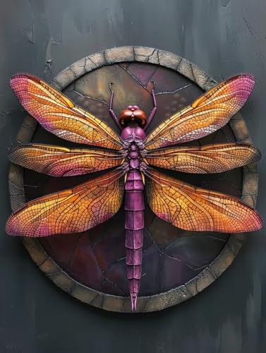 Diamond Painting Erwachsene, Libelle Diamant Painting Bilder Tier Muster Design, DIY 5D Full Diamant Crystal Art, Mosaik Bastelset Erwachsene für Deko Wohnzimmer, Geschenke (90x120cm) -yxy250695 von YXYBBBDOU