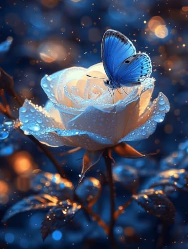 Diamond Painting Erwachsene, Rose Diamant Painting Bilder Schmetterling Muster Design, DIY 5D Full Diamant Crystal Art, Mosaik Bastelset Erwachsene für Deko Wohnzimmer, Geschenke 50x70cm -yxy25063N Diamond Painting Erwachsene, Rose Diamant Painting Bilder Schmetterling Muster Design, DIY 5D Full Diamant Crystal Art, Mosaik Bastelset Erwachsene für Deko Wohnzimmer, Geschenke 50x70cm -yxy25063N von YXYBBBDOU