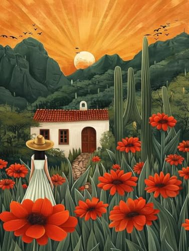 Diamond Painting Erwachsene, Sonnenuntergang Diamant Painting Bilder Landschaft Muster Design, DIY 5D Full Diamant Crystal Art, Mosaik Bastelset Erwachsene für Deko Wohnzimmer (30x40cm) -yxy250678 von YXYBBBDOU