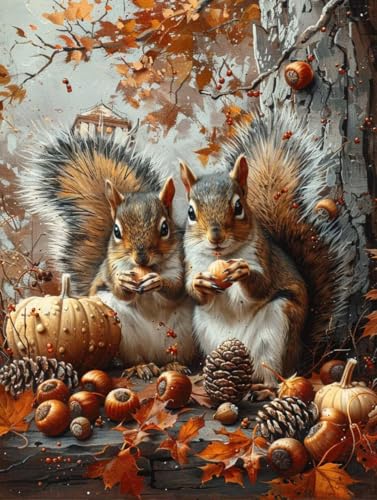 Diamond Painting Erwachsene, Tier Diamant Painting Bilder Herbst Muster Design, DIY 5D Full Diamant Crystal Art, Mosaik Bastelset Erwachsene für Deko Wohnzimmer, Geschenke (60x80cm) -yxy2506Z4K7I von YXYBBBDOU