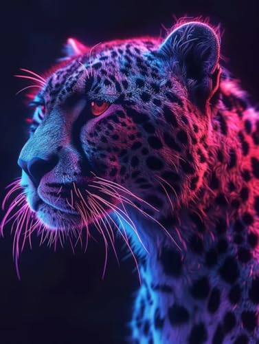 Diamond Painting Erwachsene, Tier Diamant Painting Bilder Leopard Muster Design, DIY 5D Full Diamant Crystal Art, Mosaik Bastelset Erwachsene für Deko Wohnzimmer, Geschenke (35x50cm) -yxy2506E7 von YXYBBBDOU