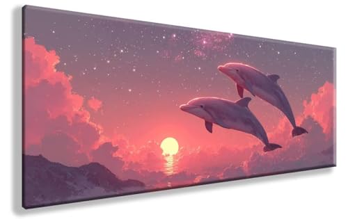 Diamond Painting Erwachsene Delphin Diamond Art Sonnenuntergang Diamant Painting Bilder Erwachsene Mosaik Crystal Art Malerei Anfänger Bastelset für Zimmer Wanddeko Schlafzimmer, 100X300cm, Model 113 Diamond Painting Erwachsene Delphin Diamond Art Sonnenuntergang Diamant Painting Bilder Erwachsene Mosaik Crystal Art Malerei Anfänger Bastelset für Zimmer Wanddeko Schlafzimmer, 100X300cm, Model 113 von YXYBBBDOU