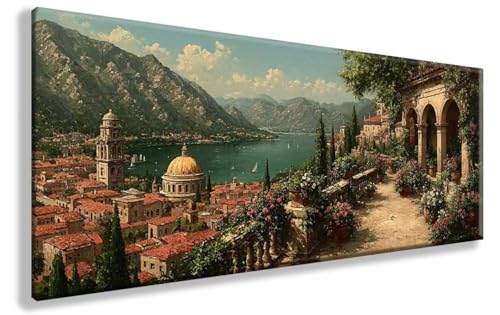 Diamond Painting Landschaft, HäUser Diamond Painting Erwachsene Groß XXL 100X200cm, 5D Crystal Art Erwachsene Stickerei Kreuzstich Bilder Mosaik Bastelset für Wanddeko, Aesthetic Room Decor, Model 822 von YXYBBBDOU