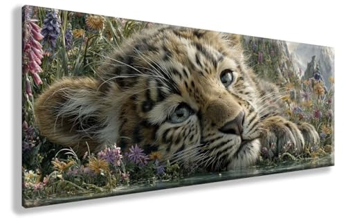 Diamond Painting Leopard, Tiere Diamond Painting Erwachsene Groß XXL 40X80cm, 5D Crystal Art Erwachsene Stickerei Kreuzstich Bilder Mosaik Bastelset für Wanddeko Wohnzimmer, Deko Schlafzimmer Model814 Diamond Painting Leopard, Tiere Diamond Painting Erwachsene Groß XXL 40X80cm, 5D Crystal Art Erwachsene Stickerei Kreuzstich Bilder Mosaik Bastelset für Wanddeko Wohnzimmer, Deko Schlafzimmer Model814 von YXYBBBDOU
