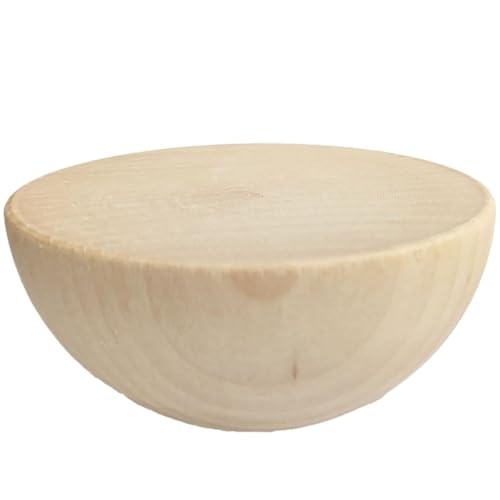 Flacher Cabochon for Heimwerkerarbeiten, Außendurchmesser 10–90 mm, gespaltene halbe Holzkugeln, Heimdekoration, unfertige natürliche Holzperlen, 1 Stück(80mm) von YXYFA