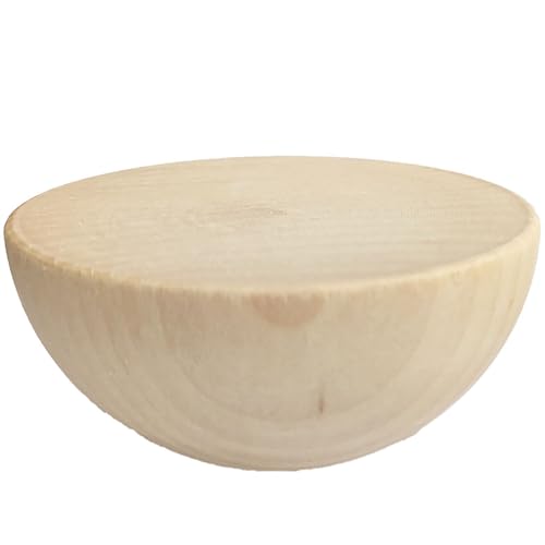 YXYFA Halbe Holzperlen for Basteln, Außendurchmesser 45–80 mm, Halbkugel aus Holz for Basteln, Holzkugeln for Basteln, 1 Stück(75mm) von YXYFA