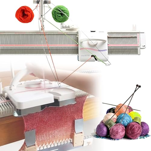 YXYLJOZ 6,5 mm mittelstarke Strickmaschine - 150 Stichoptionen - Einfach zu bedienende automatische Strickmaschine aus Kunststoff mit Garnnadeln und Zubehör YXYLJOZ 6,5 mm mittelstarke Strickmaschine - 150 Stichoptionen - Einfach zu bedienende automatische Strickmaschine aus Kunststoff mit Garnnadeln und Zubehör von YXYLJOZ