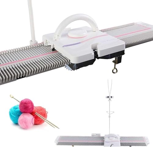 YXYLJOZ 6,5 mm mittlere Strickmaschine | Geeignet für jedes Alter | 150 Stichoptionen | Inklusive Garnnadeln und Zubehör | Kunststoff-Haushaltsstrickmaschine YXYLJOZ 6,5 mm mittlere Strickmaschine | Geeignet für jedes Alter | 150 Stichoptionen | Inklusive Garnnadeln und Zubehör | Kunststoff-Haushaltsstrickmaschine von YXYLJOZ