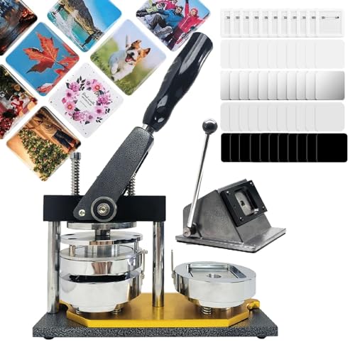 YXYLJOZ Abzeichen-Maschine für DIY-Foto-Kühlschrankaufkleber, einschließlich Papierschneider und 100 Materialblätter für Kühlschrankmagnete und Schlüsselanhänger YXYLJOZ Abzeichen-Maschine für DIY-Foto-Kühlschrankaufkleber, einschließlich Papierschneider und 100 Materialblätter für Kühlschrankmagnete und Schlüsselanhänger von YXYLJOZ