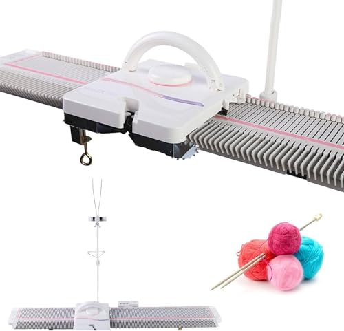 YXYLJOZ Automatische 6,5-mm-Strickmaschine mit mittlerer Stärke | 150 Stiche | Haushaltsstricker aus Kunststoff mit Garnnadeln und Zubehör für Erwachsene/Kinder YXYLJOZ Automatische 6,5-mm-Strickmaschine mit mittlerer Stärke | 150 Stiche | Haushaltsstricker aus Kunststoff mit Garnnadeln und Zubehör für Erwachsene/Kinder von YXYLJOZ
