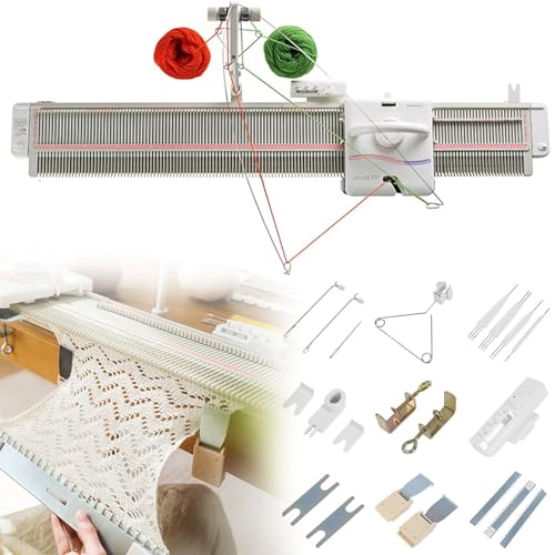 YXYLJOZ Automatische Strickmaschine - Müheloses Erstellen von Schals und Hüten - 6,5 mm mittleres Heft, 150 Maschen - Craft Plastic Domestic Strickmaschine mit Zubehör YXYLJOZ Automatische Strickmaschine - Müheloses Erstellen von Schals und Hüten - 6,5 mm mittleres Heft, 150 Maschen - Craft Plastic Domestic Strickmaschine mit Zubehör von YXYLJOZ