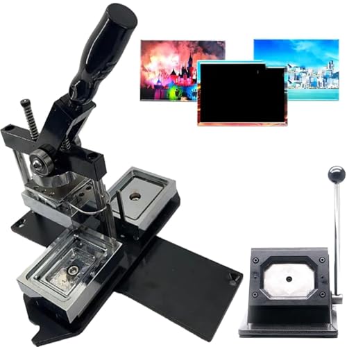 YXYLJOZ Kühlschrankmagnet-Maschine DIY-Kit - Magnetdrucker mit Papierschneider, Rechteckiger Button-Maker für kreative Projekte (90 * 65mm) von YXYLJOZ