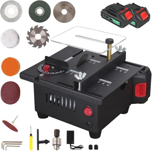 YXYLJOZ Multifunktionstischsäge, tragbare elektrische kleine Holzschneidetischplatte, 0,1-16 mm Schnittiefe einstellbar, zum Schneiden von Holz, PCB-Platten YXYLJOZ Multifunktionstischsäge, tragbare elektrische kleine Holzschneidetischplatte, 0,1-16 mm Schnittiefe einstellbar, zum Schneiden von Holz, PCB-Platten von YXYLJOZ