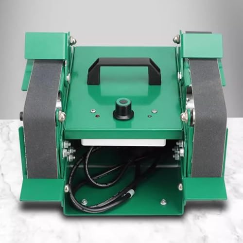 YXZQLOZ Elektrischer Bandschleifer, Doppelkopf-Doppelschleifer, einstellbare Drehzahl 800-12000 U/min, DIY-Polier- und Schleifwerkzeug für die Messerherstellung von YXZQLOZ