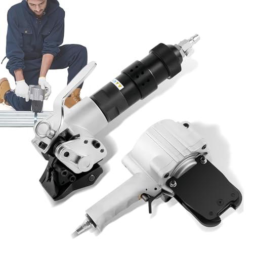 YXZQLOZ Metallballenpresse Stahlbandspanner und Cutter Sealer Pneumatische Hochleistungsballenpresse Geeignet für 19 mm, 25 mm, 32 mm (19mm/0.75in) von YXZQLOZ