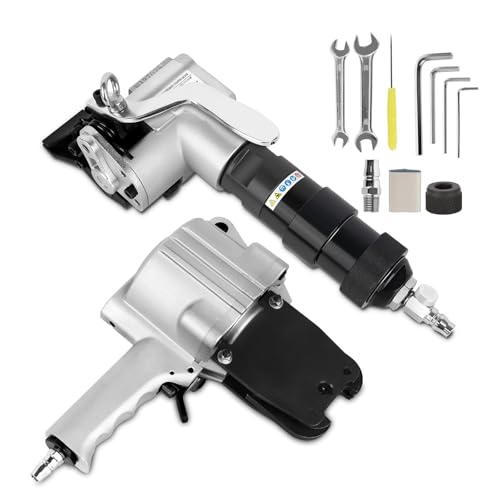 YXZQLOZ Pneumatische Stahlumreifungsmaschine, Hochleistungsspanner und Schnittversiegeler, geeignet für 19 mm / 25 mm / 32 mm (32mm/1.25in) von YXZQLOZ
