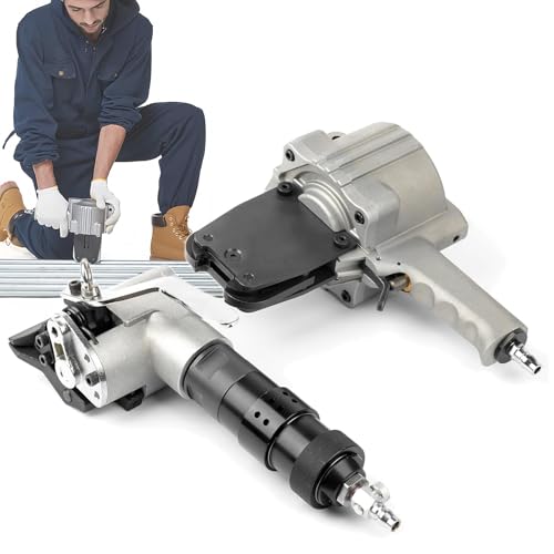 YXZQLOZ Pneumatische Stahlumreifungsmaschine Spanner und Cutter Sealer, Geteilte Umreifungsmaschine zum Umreifen von Stahlcoils (19mm/0.75in) von YXZQLOZ