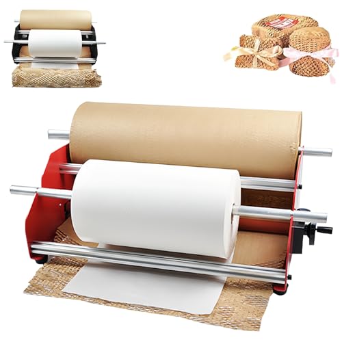 YXZQLOZ Wabenstruktur Geschenkpapierrollenhalter, manueller Wabenpapierhalter aus Kraftpapier für das Einpacken von Geschirr, Büchern, Bastelarbeiten von YXZQLOZ