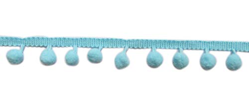 YCRAFT – 16,5 m Ballfransen, 2,2 cm breit, Pompom-Bordüre zum Nähen, Aqua YCRAFT – 16,5 m Ballfransen, 2,2 cm breit, Pompom-Bordüre zum Nähen, Aqua von YYCRAFT