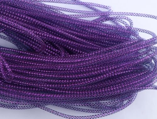 YYCRAF 1 Rolle 45,7 m, solides Netzrohr, Deko-Flex für Kränze, Cyberlox CRIN Basteln, 4 mm, Violett YYCRAF 1 Rolle 45,7 m, solides Netzrohr, Deko-Flex für Kränze, Cyberlox CRIN Basteln, 4 mm, Violett von YYCRAFT
