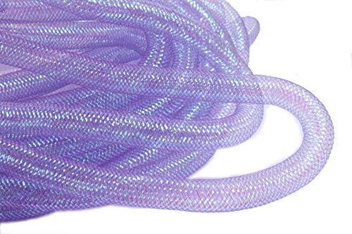 YYCRAF 9,1 Meter solides Netz-Rohr Deco Flex für Kränze, Cyberlox CRIN Crafts 16 mm (5/8 Zoll) (Shinny Lavender) von YYCRAFT