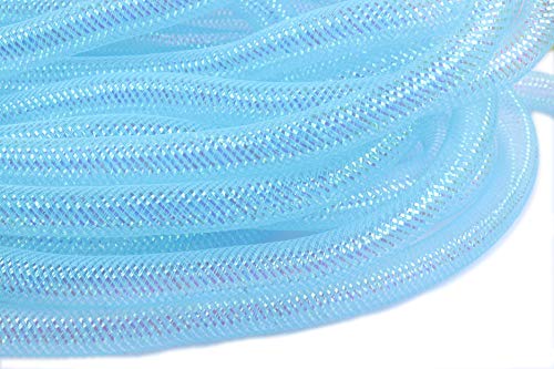 YYCRAF 9,1 Meter solides Netz-Rohr Deco Flex für Kränze Cyberlox CRIN Crafts 16 mm 5/8 Zoll (Shinny Aqua) von YYCRAFT