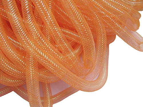YYCRAF 9 Meter Netzschlauch, einfarbig, für Kränze, Cyberlox, Bastelarbeiten, 16 mm (5/8 Zoll), Nylon, Orange, 16 mm von YYCRAFT