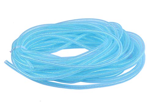 YYCRAFT 22,8 m Netzschlauch für Bastelarbeiten, Deko-Flex für Kränze, Cyberlox CRIN Crafts 8 mm, Shinny Aqua von YYCRAFT