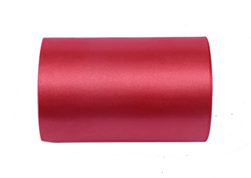 YYCRAFT 15,2 cm breites Satinband, Satin-Stoffspule für große Eröffnung, Schneiden, Zeremonie, Hochzeit, Geburtstag, Party, Dekoration, Geschenk, Handwerk (22 Meter, Koralle) von YYCRAFT