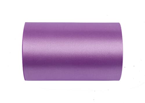 YYCRAFT 20,3 cm breites Satinband, Satin-Stoffspule für große Eröffnung, Schneiden, Zeremonie, Hochzeit, Geburtstag, Party, Dekoration, Geschenk, Handwerk (22 Meter, Flieder) von YYCRAFT