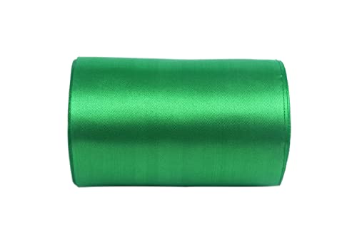 YYCRAFT 20,3 cm breites Satinband, Satin-Stoffspule für große Eröffnung, Schneiden, Zeremonie, Hochzeit, Geburtstag, Party, Dekoration, Geschenk, Handwerk (22 Meter, Smaragdgrün) von YYCRAFT