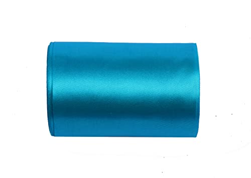 YYCRAFT 20,3 cm breites Satinband, Satin-Stoffspule für große Eröffnung, Schneiden, Zeremonie, Hochzeit, Geburtstag, Party, Dekoration, Geschenk, Handwerk (22 Meter, türkis) von YYCRAFT