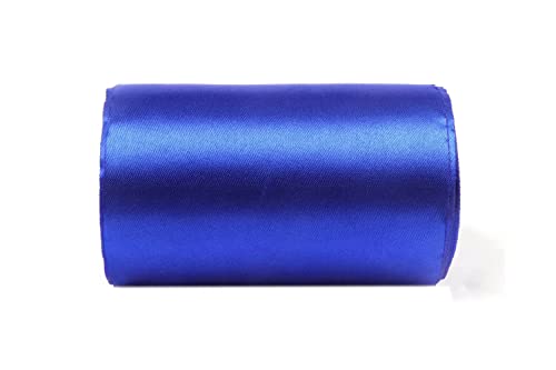 YYCRAFT 20,3 cm breites Satinband, Satin-Stoffspule für große Eröffnung, Schneiden, Zeremonie, Hochzeit, Geburtstag, Party, Dekoration, Geschenk, Handwerk (22 Yards, Royal) von YYCRAFT