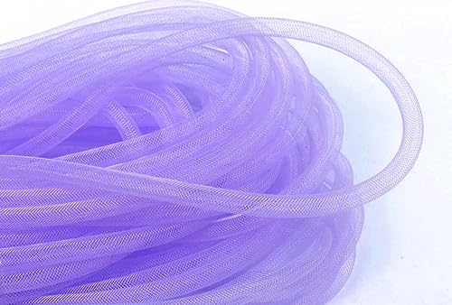 YYCRAFT 22 Meter massives Netzrohr Deco Flex für Kränze, Cyberlox CRIN Basteln, 8 mm (keine Folie), Lavendel von YYCRAFT