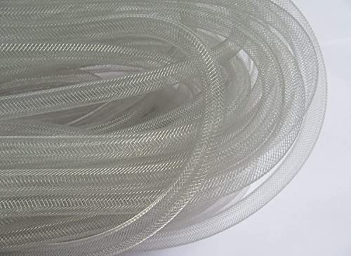 YYCRAFT 22 Meter massives Netzrohr Deco Flex für Kränze, Cyberlox CRIN Basteln, 8 mm (ohne Folie), Silber von YYCRAFT