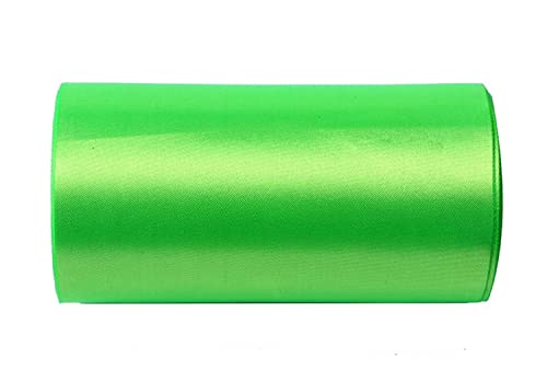 YYCRAFT 25,4 cm breites Satinband, Satin-Stoffspule für große Eröffnung, Schneiden, Zeremonie, Hochzeit, Geburtstag, Party, Dekoration, Geschenk, Handwerk (22 Meter, Apfelgrün) von YYCRAFT