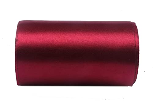 YYCRAFT 25,4 cm breites Satinband, Satin-Stoffspule für große Eröffnung, Schneiden, Zeremonie, Hochzeit, Geburtstag, Party, Dekoration, Geschenk, Handwerk (22 Meter, Burgunderrot) von YYCRAFT