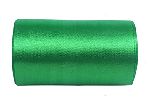 YYCRAFT 25,4 cm breites Satinband, Satin-Stoffspule für große Eröffnung, Schneiden, Zeremonie, Hochzeit, Geburtstag, Party, Dekoration, Geschenk, Handwerk (22 Meter, Smaragdgrün) von YYCRAFT