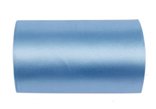 YYCRAFT 25,4 cm breites Satinband, Satin-Stoffspule für große Eröffnung, Schneiden, Zeremonie, Hochzeit, Geburtstag, Party, Dekoration, Geschenk, Handwerk (22 Meter, blau) von YYCRAFT