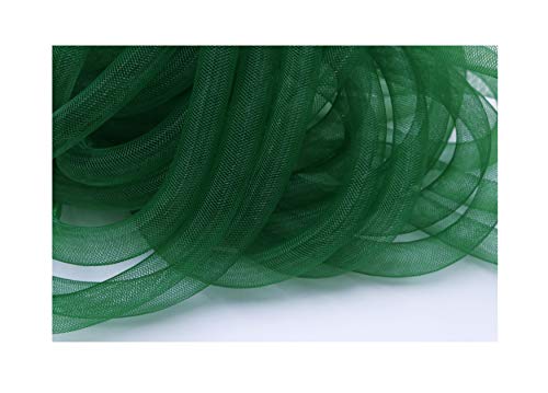 YYCRAFT 9,1 m Netzschlauch, Deko-Flex, für Kränze, Cyberlox CRIN Handwerk, 16 mm (5/8 Zoll), massives Smaragdgrün von YYCRAFT