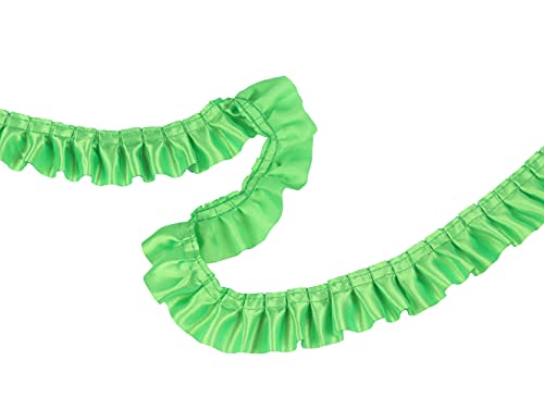 YYCRAFT 9,1 m Satin-Rüschenbesatz und Verzierungen, je Yard, 3,8 cm, Limettengrün YYCRAFT 9,1 m Satin-Rüschenbesatz und Verzierungen, je Yard, 3,8 cm, Limettengrün von YYCRAFT