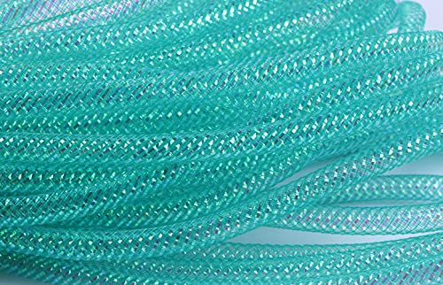 YYCRAFT Deko-Netzschlauch mit Metallfolie, 8 mm x 22 m, Blaugrün YYCRAFT Deko-Netzschlauch mit Metallfolie, 8 mm x 22 m, Blaugrün von YYCRAFT