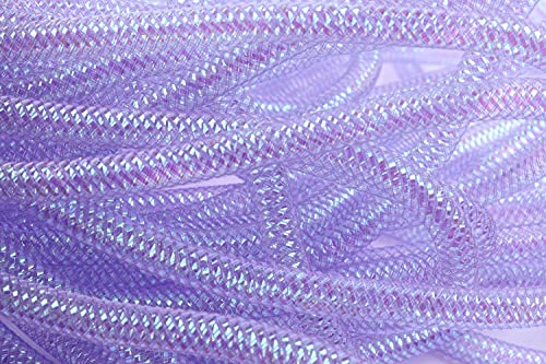 YYCRAFT Deko-Netzschlauch mit Metallfolie, 8 mm x 22 m, Lavendel von YYCRAFT