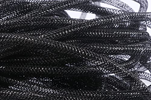 YYCRAFT Deko-Netzschlauch mit Metallfolie, 8 mm x 22 m, Schwarz YYCRAFT Deko-Netzschlauch mit Metallfolie, 8 mm x 22 m, Schwarz von YYCRAFT
