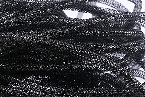 YYCRAFT Eine Rolle Deco Mesh Tube Flex mit Metallfolie 8 mm x 27,7 m, Schwarz YYCRAFT Eine Rolle Deco Mesh Tube Flex mit Metallfolie 8 mm x 27,7 m, Schwarz von YYCRAFT