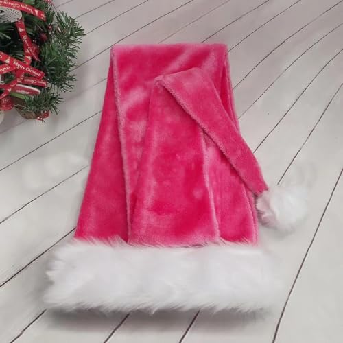 YYCRAFT Lange Weihnachtsmannmütze, 152 cm, Deluxe-Weihnachtsmütze für Erwachsene, Unisex, Neujahr, festliche Party, Weihnachtsbedarf, Babble Pink YYCRAFT Lange Weihnachtsmannmütze, 152 cm, Deluxe-Weihnachtsmütze für Erwachsene, Unisex, Neujahr, festliche Party, Weihnachtsbedarf, Babble Pink von YYCRAFT